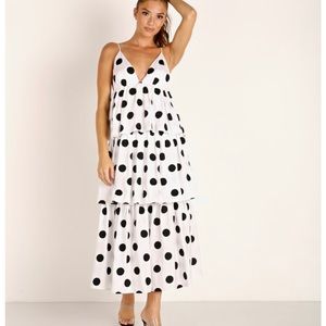 Mara Hoffman Bari Tiered Maxi Dress Rhumba Dot size s